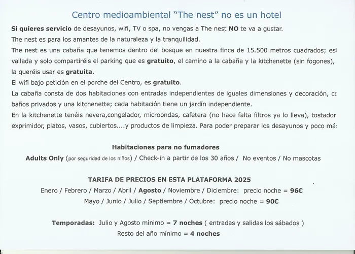 Centro Medioambiental The Nest - Adults Only