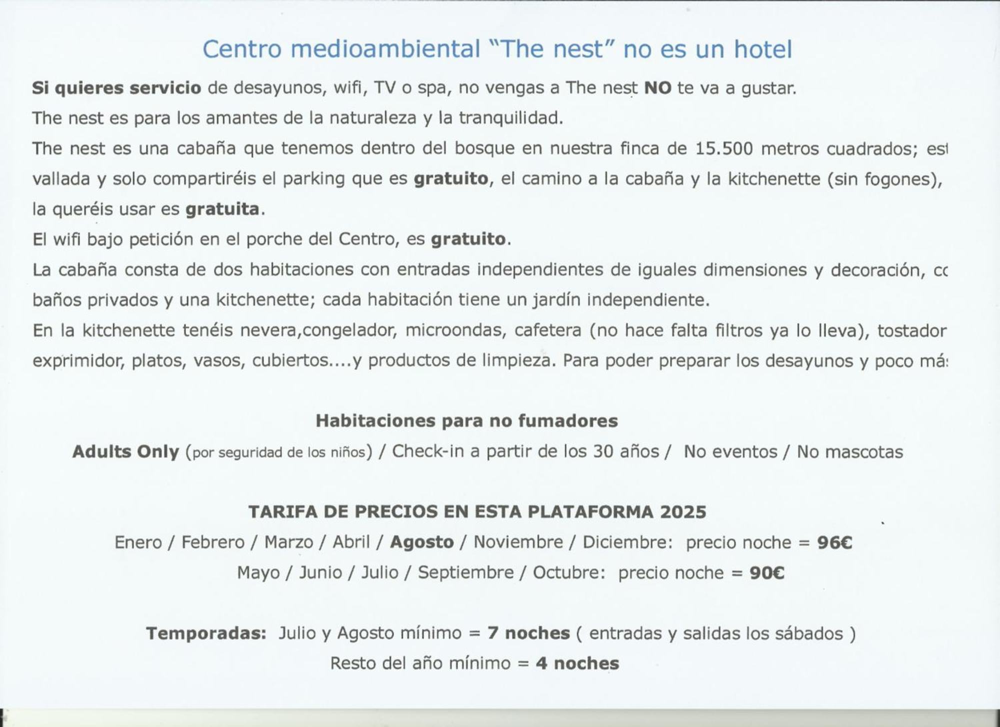 Centro Medioambiental The Nest - Adults Only El Plano